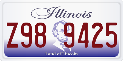 IL license plate Z989425