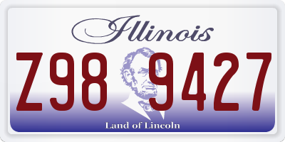 IL license plate Z989427