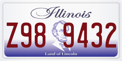 IL license plate Z989432