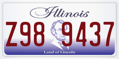 IL license plate Z989437