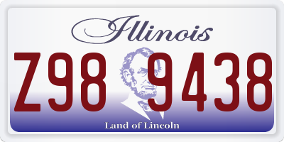 IL license plate Z989438