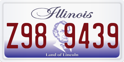 IL license plate Z989439