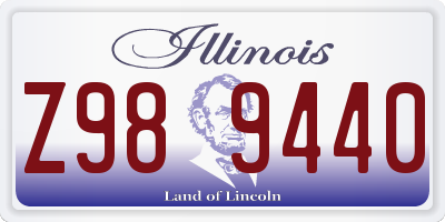 IL license plate Z989440