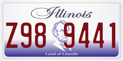 IL license plate Z989441