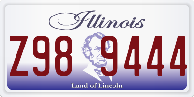 IL license plate Z989444