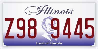 IL license plate Z989445