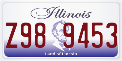 IL license plate Z989453