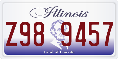 IL license plate Z989457