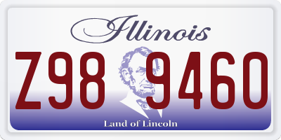 IL license plate Z989460