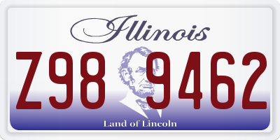 IL license plate Z989462