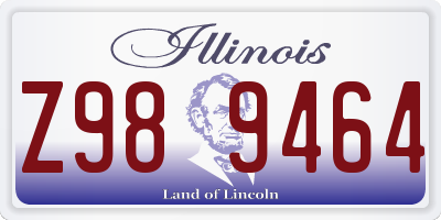 IL license plate Z989464