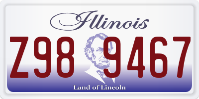 IL license plate Z989467