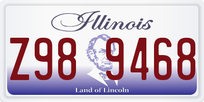 IL license plate Z989468