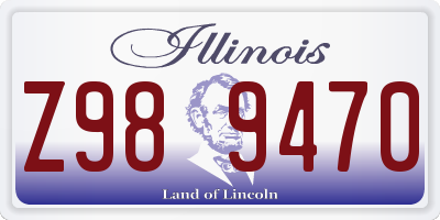 IL license plate Z989470