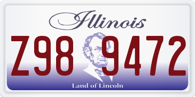 IL license plate Z989472