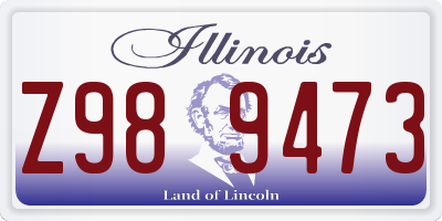 IL license plate Z989473