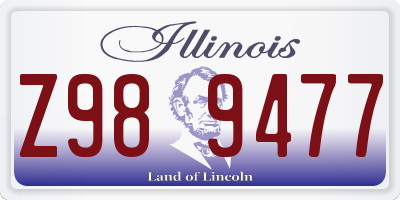 IL license plate Z989477