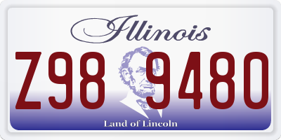 IL license plate Z989480