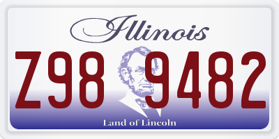 IL license plate Z989482