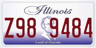 IL license plate Z989484