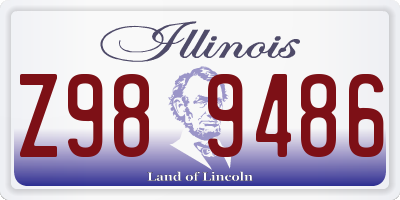 IL license plate Z989486