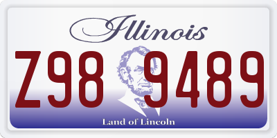 IL license plate Z989489