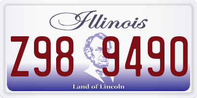 IL license plate Z989490