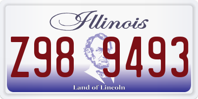 IL license plate Z989493