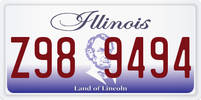 IL license plate Z989494