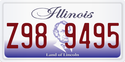 IL license plate Z989495