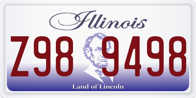 IL license plate Z989498