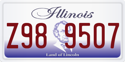 IL license plate Z989507