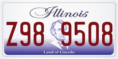 IL license plate Z989508