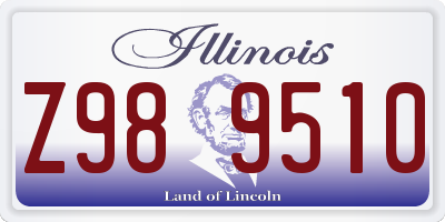 IL license plate Z989510