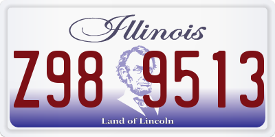 IL license plate Z989513