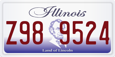 IL license plate Z989524