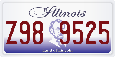 IL license plate Z989525