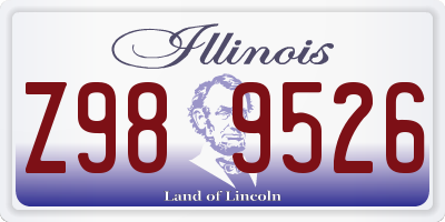 IL license plate Z989526