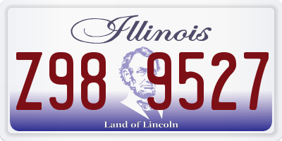 IL license plate Z989527