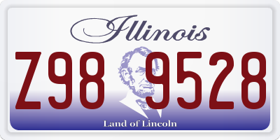 IL license plate Z989528