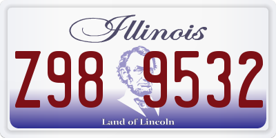 IL license plate Z989532