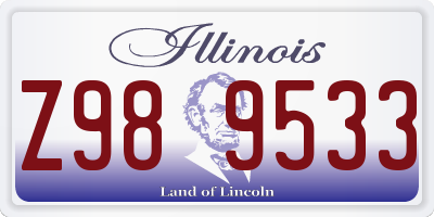 IL license plate Z989533