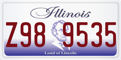 IL license plate Z989535