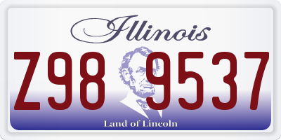 IL license plate Z989537