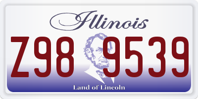 IL license plate Z989539