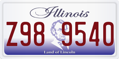 IL license plate Z989540