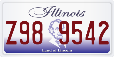 IL license plate Z989542