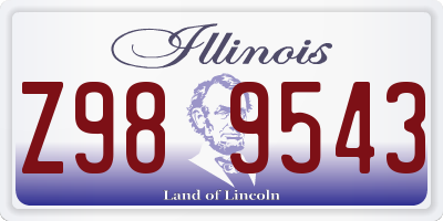 IL license plate Z989543