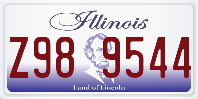 IL license plate Z989544