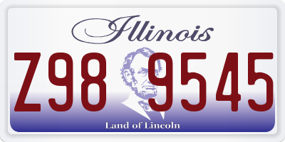 IL license plate Z989545